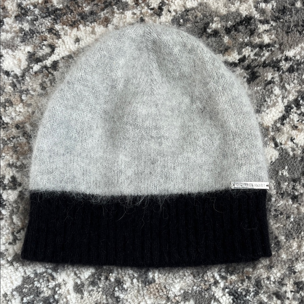 MICHAEL KORS, ANGORA, RABBIT, FUR WINTER TRIM HAT